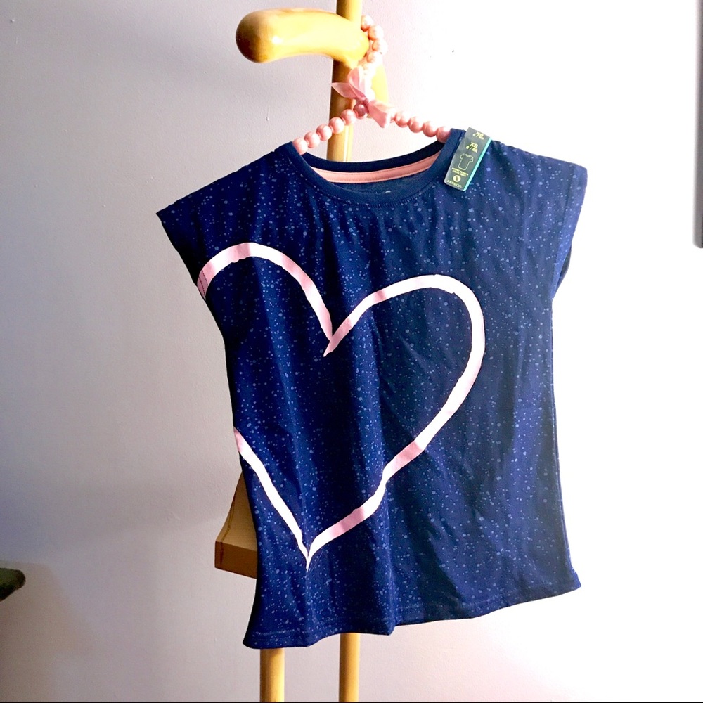 Girls 6/6X XS Short/Cap Sleeve Crew XERSION Navy